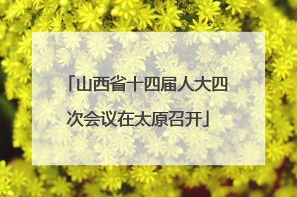 山西省十四届人大四次会议在太原召开