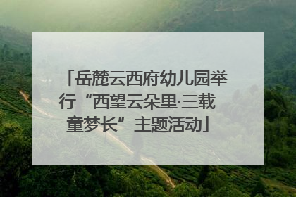 岳麓云西府幼儿园举行“西望云朵里·三载童梦长”主题活动