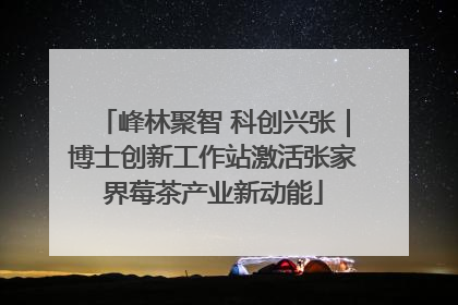 峰林聚智 科创兴张｜博士创新工作站激活张家界莓茶产业新动能