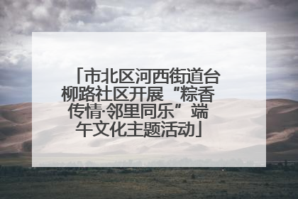 市北区河西街道台柳路社区开展“粽香传情·邻里同乐”端午文化主题活动