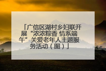 广信区湖村乡妇联开展“浓浓粽香 情系端午”关爱老年人主题服务活动（图）