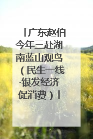 广东赵伯今年三赴湖南蓝山观鸟（民生一线·银发经济促消费）