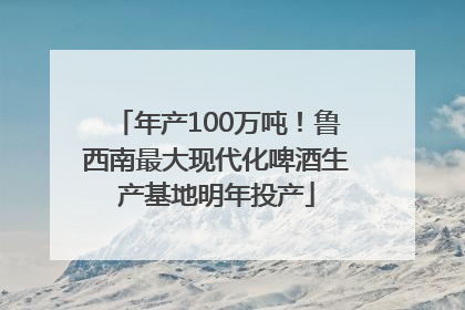 年产100万吨！鲁西南最大现代化啤酒生产基地明年投产