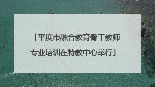 平度市融合教育骨干教师专业培训在特教中心举行