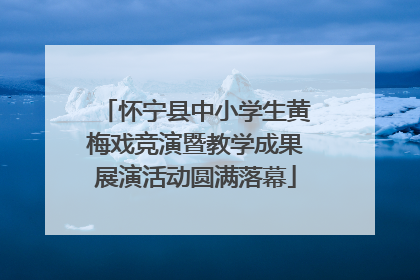 怀宁县中小学生黄梅戏竞演暨教学成果展演活动圆满落幕