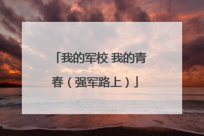 我的军校 我的青春（强军路上）