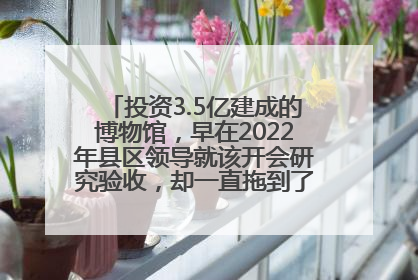 投资3.5亿建成的博物馆，早在2022年县区领导就该开会研究验收，却一直拖到了2025年，节奏不是一般的慢！
