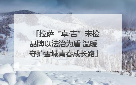 拉萨“卓·吉”未检品牌以法治为盾 温暖守护雪域青春成长路