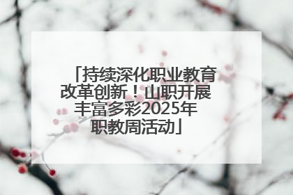 持续深化职业教育改革创新！山职开展丰富多彩2025年职教周活动