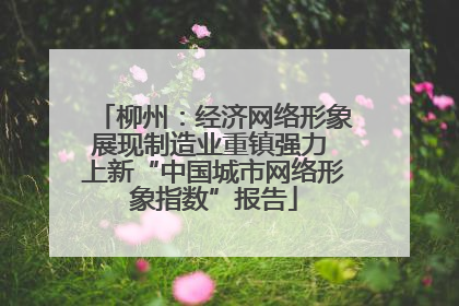 柳州：经济网络形象展现制造业重镇强力 上新“中国城市网络形象指数”报告