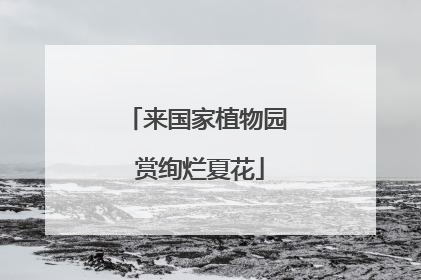 来国家植物园 赏绚烂夏花