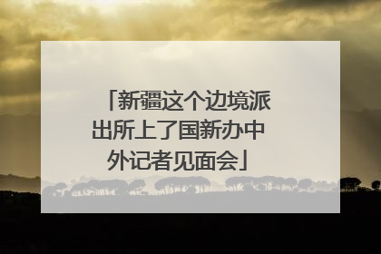 新疆这个边境派出所上了国新办中外记者见面会