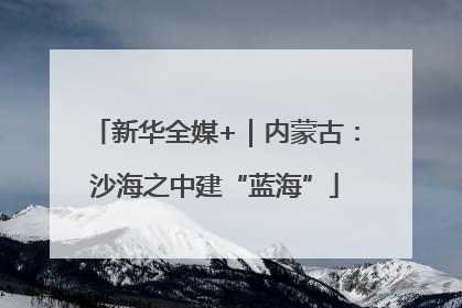 新华全媒+｜内蒙古：沙海之中建“蓝海”