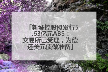 新城控股拟发行5.63亿元ABS：交易所已受理，为偿还美元债做准备