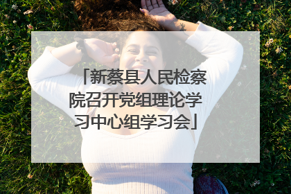 新蔡县人民检察院召开党组理论学习中心组学习会