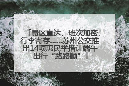 景区直达、班次加密、行李寄存……苏州公交推出14项惠民举措让端午出行“路路顺”
