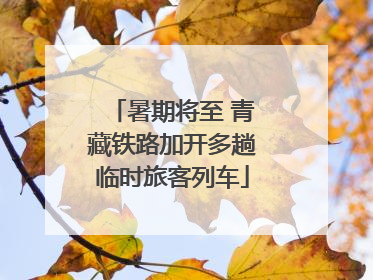暑期将至 青藏铁路加开多趟临时旅客列车