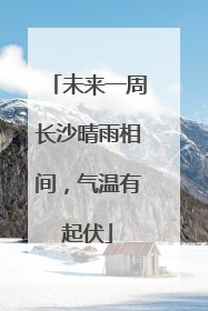 未来一周长沙晴雨相间，气温有起伏
