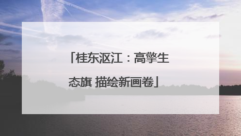桂东沤江：高擎生态旗 描绘新画卷
