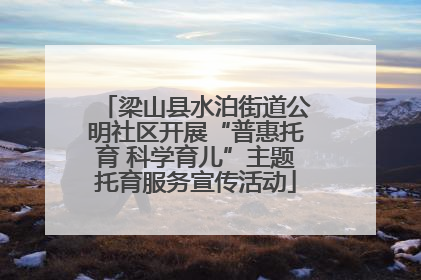 梁山县水泊街道公明社区开展“普惠托育 科学育儿”主题托育服务宣传活动