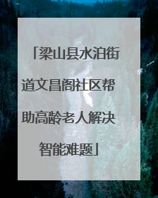 梁山县水泊街道文昌阁社区帮助高龄老人解决智能难题