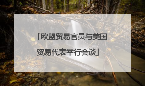 欧盟贸易官员与美国贸易代表举行会谈