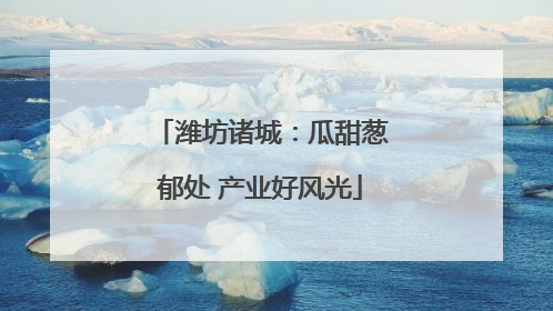 潍坊诸城：瓜甜葱郁处 产业好风光