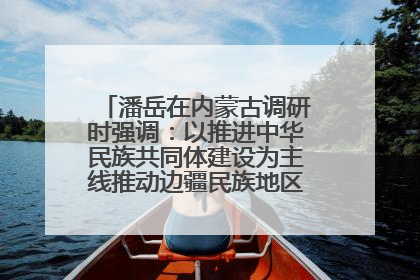 潘岳在内蒙古调研时强调：以推进中华民族共同体建设为主线推动边疆民族地区高质量发展