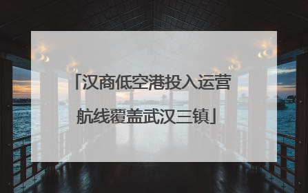 汉商低空港投入运营 航线覆盖武汉三镇