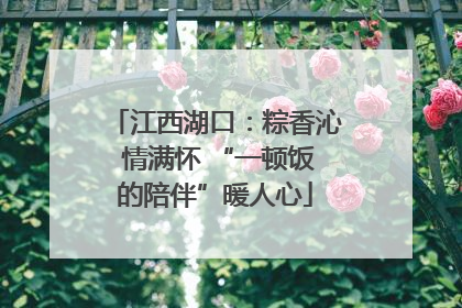 江西湖口：粽香沁 情满怀 “一顿饭的陪伴”暖人心