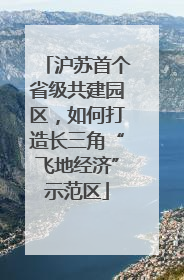 沪苏首个省级共建园区，如何打造长三角“飞地经济”示范区