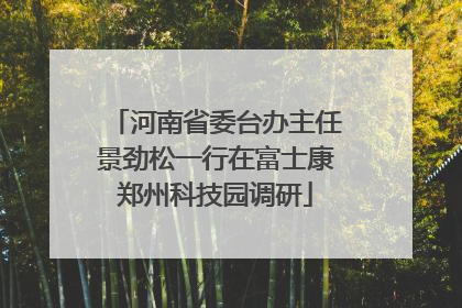 河南省委台办主任景劲松一行在富士康郑州科技园调研