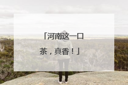 河南这一口茶，真香！