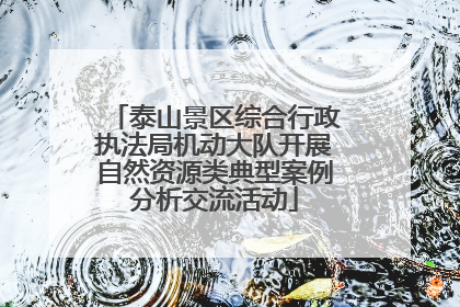泰山景区综合行政执法局机动大队开展自然资源类典型案例分析交流活动