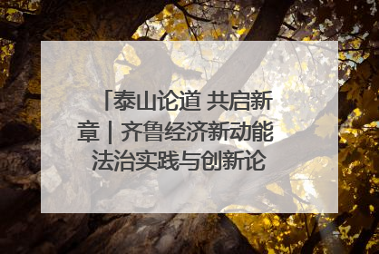 泰山论道 共启新章｜齐鲁经济新动能 法治实践与创新论坛成功举办