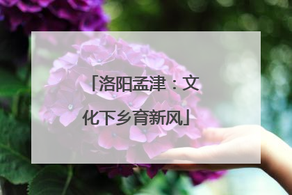 洛阳孟津：文化下乡育新风