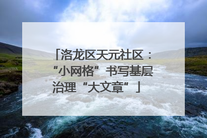 洛龙区天元社区：“小网格”书写基层治理“大文章”