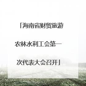 海南省财贸旅游农林水利工会第一次代表大会召开