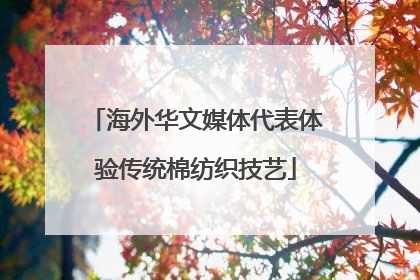 海外华文媒体代表体验传统棉纺织技艺