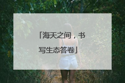 海天之间，书写生态答卷