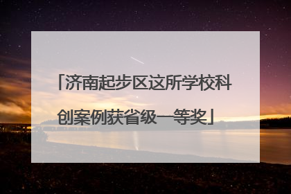 济南起步区这所学校科创案例获省级一等奖
