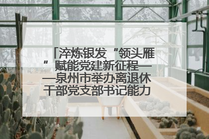 淬炼银发“领头雁”赋能党建新征程——泉州市举办离退休干部党支部书记能力建设专题培训