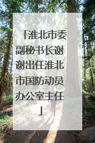 淮北市委副秘书长谢谢出任淮北市国防动员办公室主任