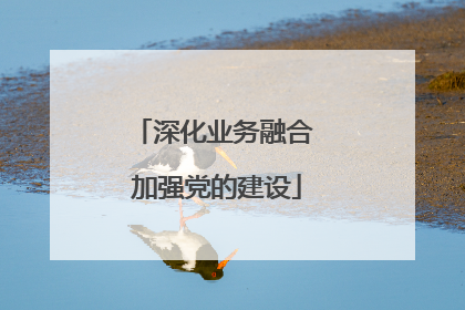 深化业务融合 加强党的建设
