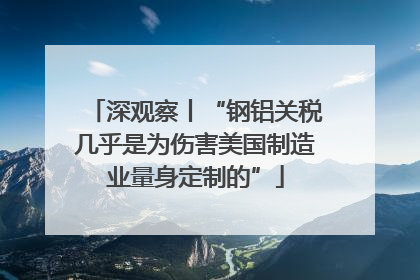 深观察丨“钢铝关税几乎是为伤害美国制造业量身定制的”