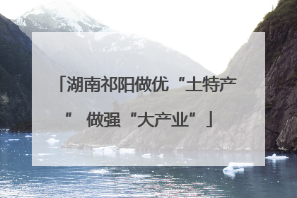 湖南祁阳做优“土特产” 做强“大产业”