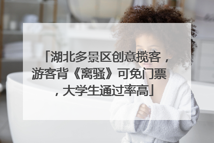 湖北多景区创意揽客，游客背《离骚》可免门票，大学生通过率高