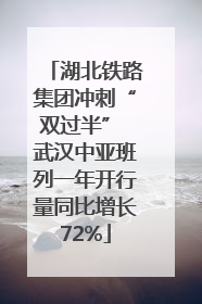 湖北铁路集团冲刺“双过半” 武汉中亚班列一年开行量同比增长72%