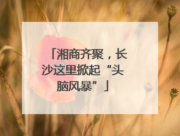 湘商齐聚，长沙这里掀起“头脑风暴”
