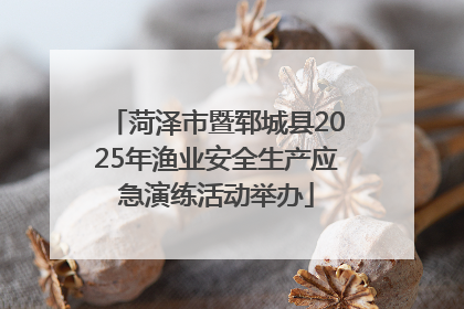 菏泽市暨郓城县2025年渔业安全生产应急演练活动举办